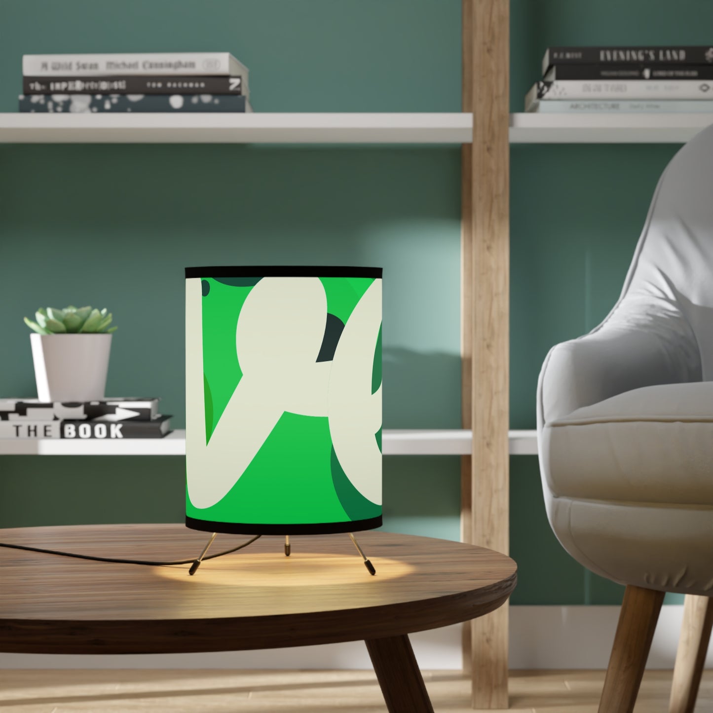 Tripod Lamp with High-Res Printed Shade, US\CA plug